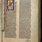 Saint Jérôme lisant, Bible de saint Bernard. XIIe s. 