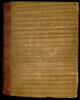 demi-reliure type 2 (brun) MS_0592_0002] Demi-reliure du XVIIIe siècle, en basane et papier peint sur carton, de type 2. MGT, ms. 592, plat supérieur,