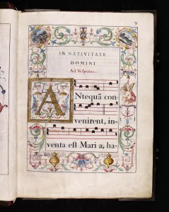 Graduel - antiphonaire de Clairvaux pour les fêtes. Médiathèque municipale de Bar-sur-Aube, ms. 1, f. 9. Bar sur Aube_Médiathèque municipale_Antiphonaire 0161