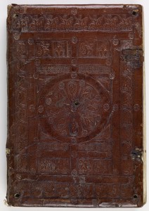 Reliure romane, manuscrit du Prince Henri Ms 1023bis plat sup.