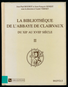 Catalogue des manuscrits bibliques, patristiques et théologiques de Clairvaux, publié par l’IRHT en 1997.