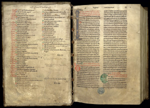 Début du troisième volume du grand légendier de Clairvaux en sept volumes. MGT, ms 1, f. 1.