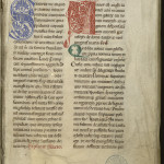 Manuscrit de l’exemplaire de l’édition claravallienne des œuvres de saint Bernard, milieu du XIIe siècle. MGT, ms. 426, f. 1. 