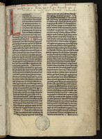Florilège des œuvres de saint Bernard composé par Guillaume de Montaigu, moine de Clairvaux, XIIIe siècle. MGT, ms. 497 f. 1.