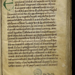 Commentaire par Origène du Cantique des Cantique, manuscrit de Clairvaux du XIIe siècle. Ce texte d’Origène a profondément inspiré Bernard de Clairvaux dans la rédaction de ses sermons sur le Cantique des Cantiques. MGT, ms. 1412, f. 1.