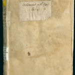 xemplaire manuscrit de l’Archithrenius utilisé pour l’édition de 1517. Ms 2263, plat supérieur.