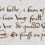 Mention de prêt du document coté Q 61 au prieur du Val-des-Vignes, ajoutée en marge du catalogue de 1472. 